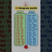 Anagram Words 20 Anagram Words Anagrams Anagram Shorts Viral Ytshorts Trending