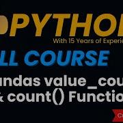 Value Counts Function Count Function DataFrame Series Index Python