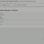 Python Programming Part 6 Arithmetic Operators In Python