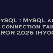 MySQL MySQL And SSL Connection Failing ERROR 2026 HY000
