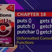 Let Us C Solutions C Programming Example Of Unformatted Input Output Function In C Language