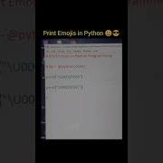 Emojis In Python Print Emojis In Python Programming