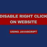 Disable Right Click On Website Using JavaScript