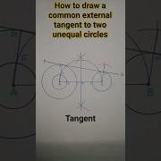 How To Draw A Common External Tangent To Two Unequal Circles Shorts Ytshorts Viral Tangent Easy