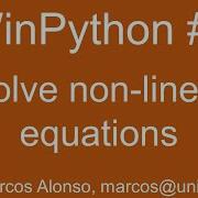 WinPython 2 Как решать нелинейные уравнения