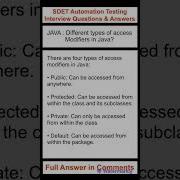 JAVA What Are The Different Types Of Access Modifiers In Java