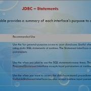 Lesson 04 JDBC Statement Interface In JDBC