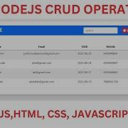 6 CRUD CRUD IN NODEJS CREATE READ UPDATE DELETE HTML CSS JAVASCRIPT Justforcode