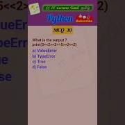Python MCQ 30 Test Your Skills Python Pythonprogramming Pythoninterview Shorts Trending