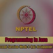 Swayam Programming In Java Week 4 Quiz Assignment Solution NPTEL