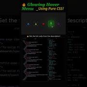 Glowing Hover Menu Using Pure CSS HTML CSS Animation Tutorial