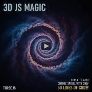 3D Cosmic Spiral Animation Three Js JavaScript Visual Effect Threejs Viral Trending Html