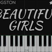 Sean Kingston Beautiful Girls EASY Piano Tutorial