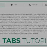 How To Create The Tabs Using HTML CSS And Javascript CSS Tabs Tutorials