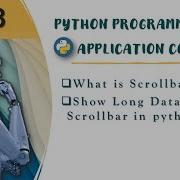 How To Create Scrollbar In Python Tkinter Part18