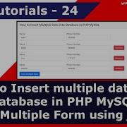 How To Insert Multiple Data Into DB In PHP MySQL Create Multiple Form Using JQuery PHP Tuts 24