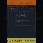 Let Create A Numeric Dictionary Generator In Python Python Shorts Shorts Trending
