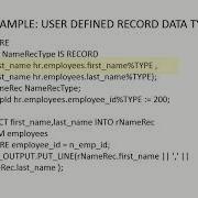 Oracle PL SQL Record Types And Anchored Types