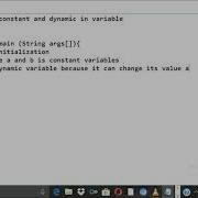 What Is Constant And Dynamic Variable JAVA PROGRAMMING