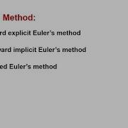 Lecture 25 Explicit Euler S Method