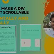 How To Make A Div Scrollable Horizontally And Vertically Scrollable Div