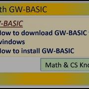 How To Install GW BASIC How To Download GW BASIC Class 10th GW BASIC
