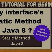 Static Method In Java 8 Tutorial For Beginners