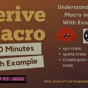 10 Minutes Understand Derive Procedural Macro In Rust Language