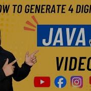Java L How To Generate A 4 Digits OTP Using The Java Programming Language Javatutorial Viral