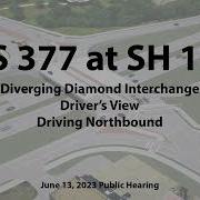 US 377 At SH 144 Diverging Diamond Interchange Visualization