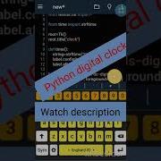 Python Digital Clock Youtube Shorts Python