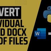 Convert All Individual Microsoft Word Documents Docx Files In A Folder To Pdf Format Using Python