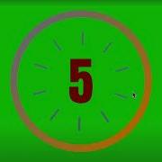 12 Seconds Countdown Timer With Number Display With Alarm Greenscreen Copyright Free