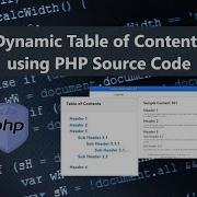 Dynamic Table Of Contents In PHP DEMO