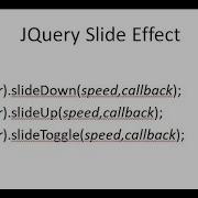 JQuery Slide Effect Slidedown Slideup SlideToggle JQuery Lecture 9