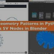 LIVENODING 1046 Geometry Patterns In Python As Nodes In Blender