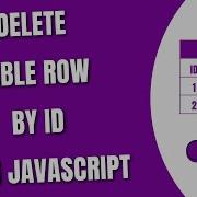 Delete Table Row By Id With JavaScript HowToCodeSchool Com
