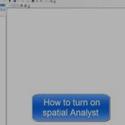 Turning Spatial Analyst ON A GIS Video Tutorial By Gregory Lund