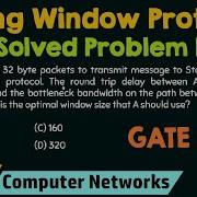 Sliding Window Protocol Solved Problem 1