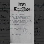 What Is Data Handling Mathematics Basic Data Handling Shortvideo Shorts Data Datahandling Table