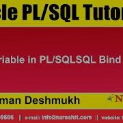 Oracle PL SQL Tutorials Bind Variable In PL SQLSQL Bind Variable Mr Vaman Deshmukh