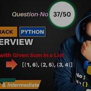 Python Interview Question Find Pairs With Given Sum In A List Python Program For Beginners 37