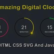 How To Design Amazing Digital Clock Using HTML CSS SVG And JavaScript Simple JavaScript Project