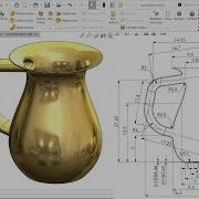SolidWorks Surface Tutorial Jug Revolved Surface Swept Surface Trim Surface