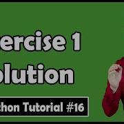 Exercise 1 Solution Shoutouts Python Tutorial 16