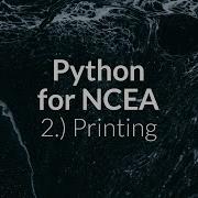 Python For NCEA 2 Printing