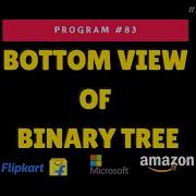 Bottom View Of Binary Tree Nataraja Murthy Program 83 Stay Safe And Code WithMe