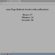 26 Auto Page Refresh Servlet With SetHeader Adv Java Servlet Programming Tutorial Advance Java