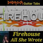 All She Wrote Firehouse Guitar Bass TABS Lesson