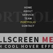 Full Screen Overlay Navigation With Cool Hover Effects Html CSS And JQuery